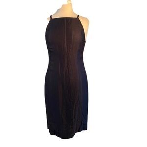 New Gianni Versace Couture Black Silk Sleeveless Dress Size 42 (S)